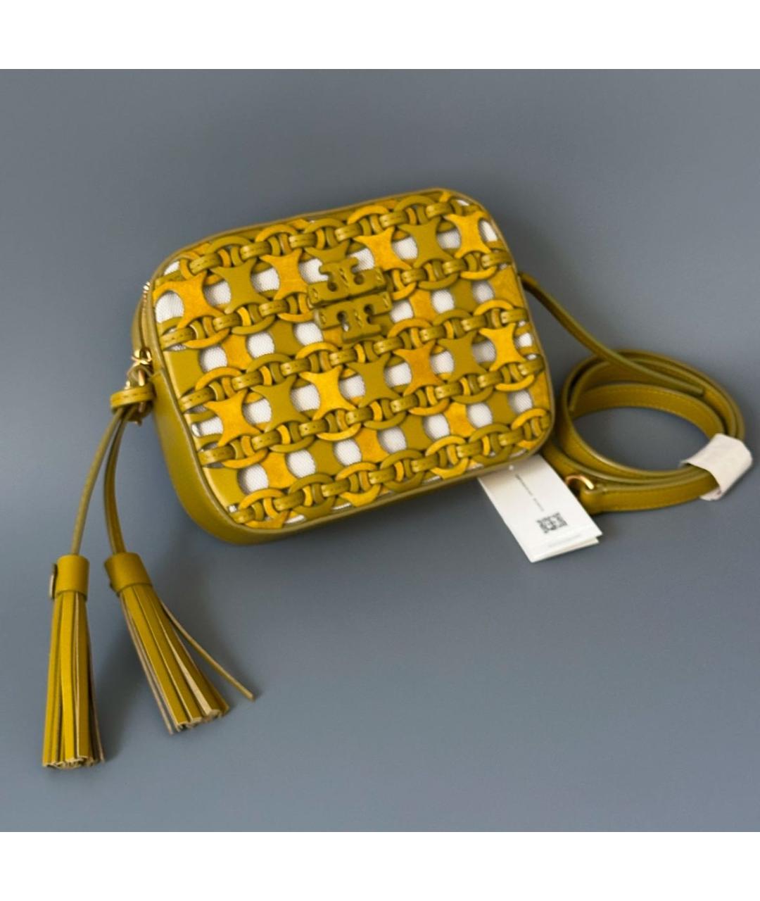 TORY BURCH Горчичная кожаная сумка через плечо, фото 2