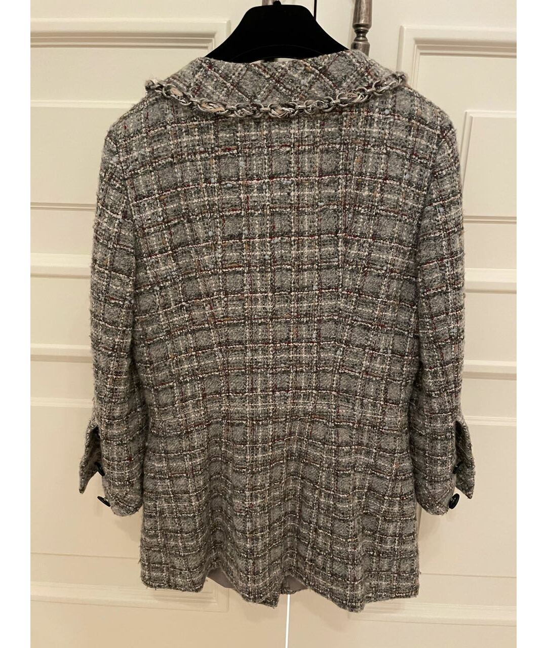 CHANEL PRE-OWNED Серый твидовый жакет/пиджак, фото 2