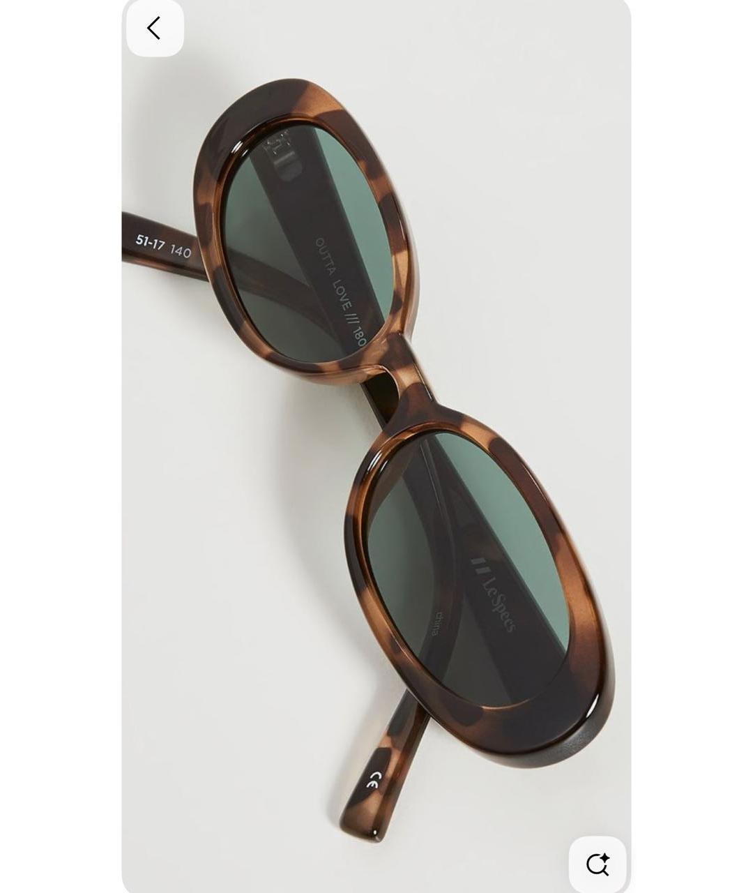 LE SPECS Коричневые пластиковые солнцезащитные очки, фото 3