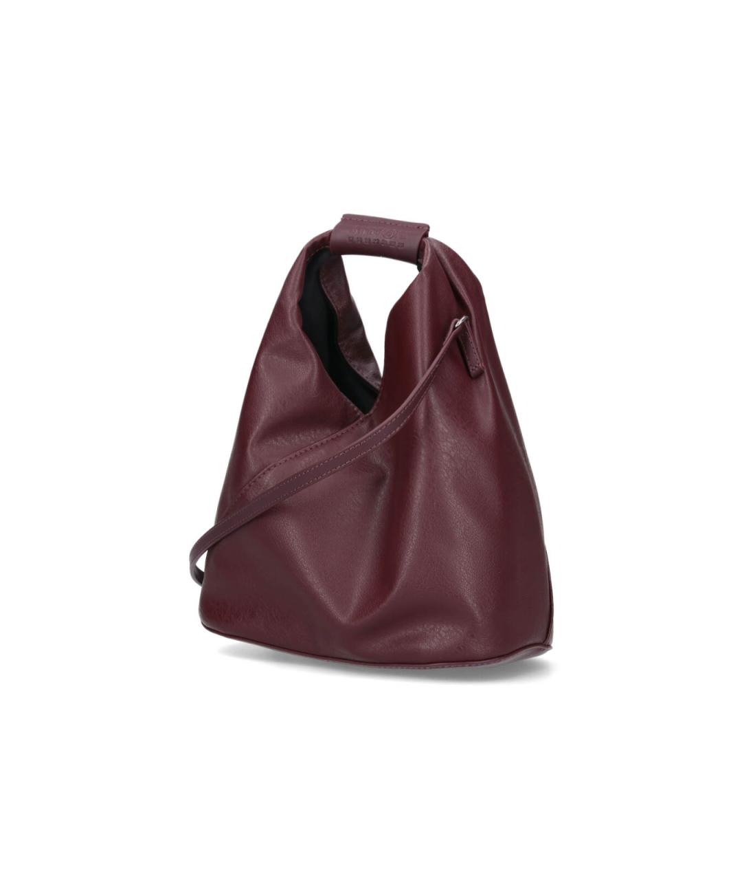 MM6 MAISON MARGIELA Бордовая сумка тоут из искусственной кожи, фото 2