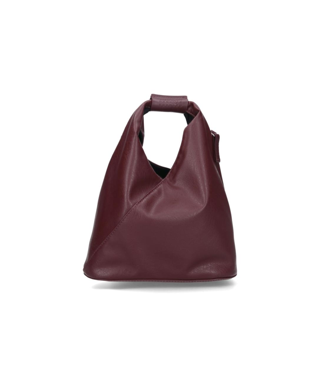 MM6 MAISON MARGIELA Бордовая сумка тоут из искусственной кожи, фото 1