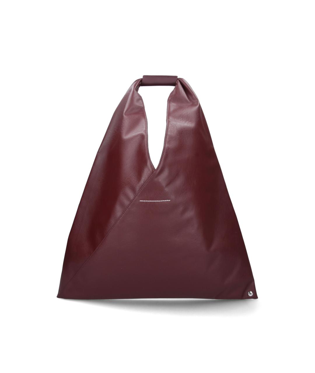MAISON MARGIELA Бордовая сумка тоут из искусственной кожи, фото 3