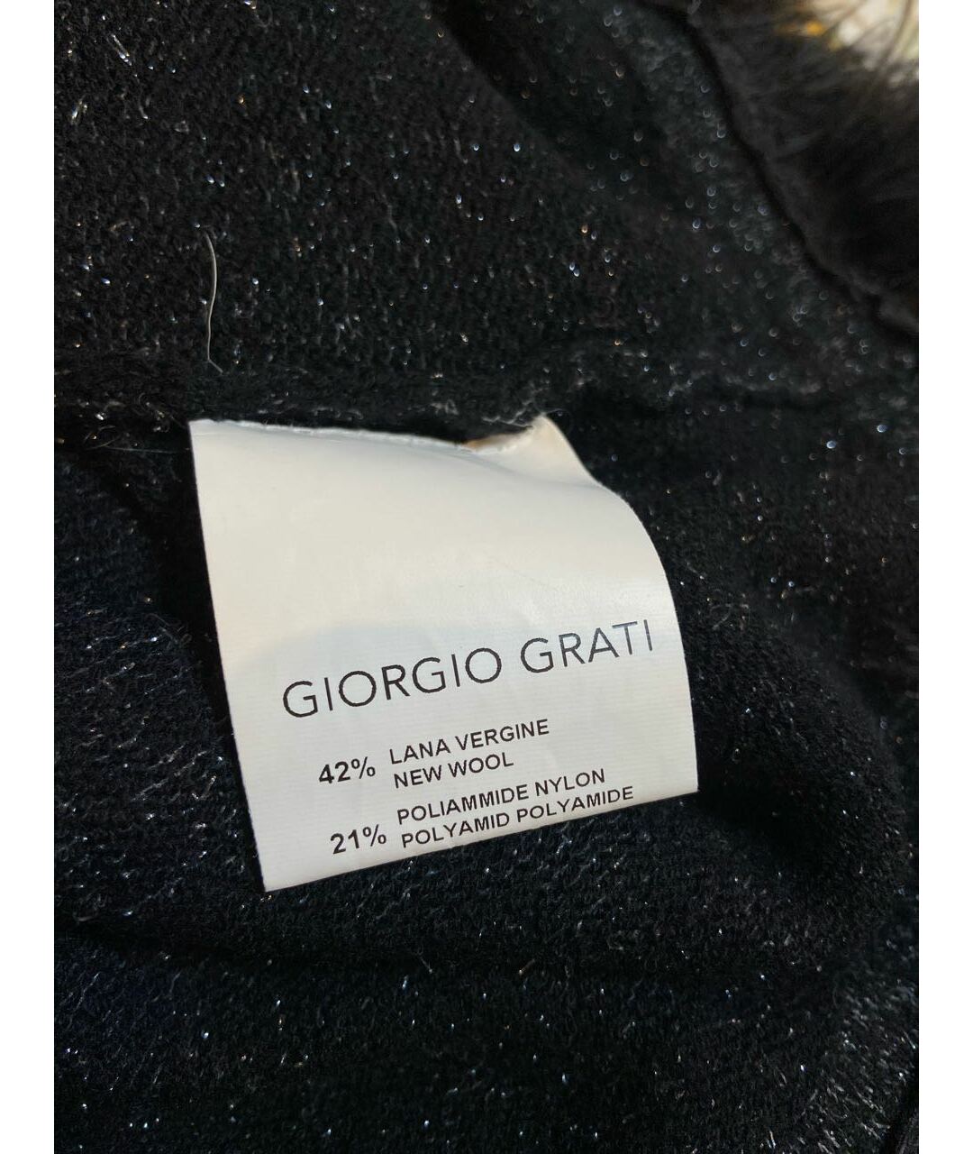 GIORGIO GRATI Черный шерстяной джемпер / свитер, фото 7
