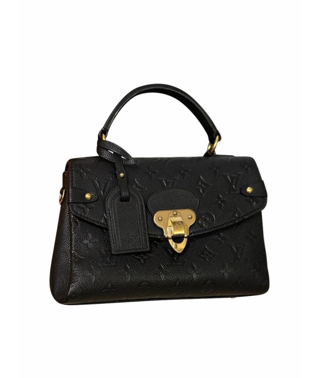 LOUIS VUITTON Черная кожаная сумка с короткими ручками, фото 1