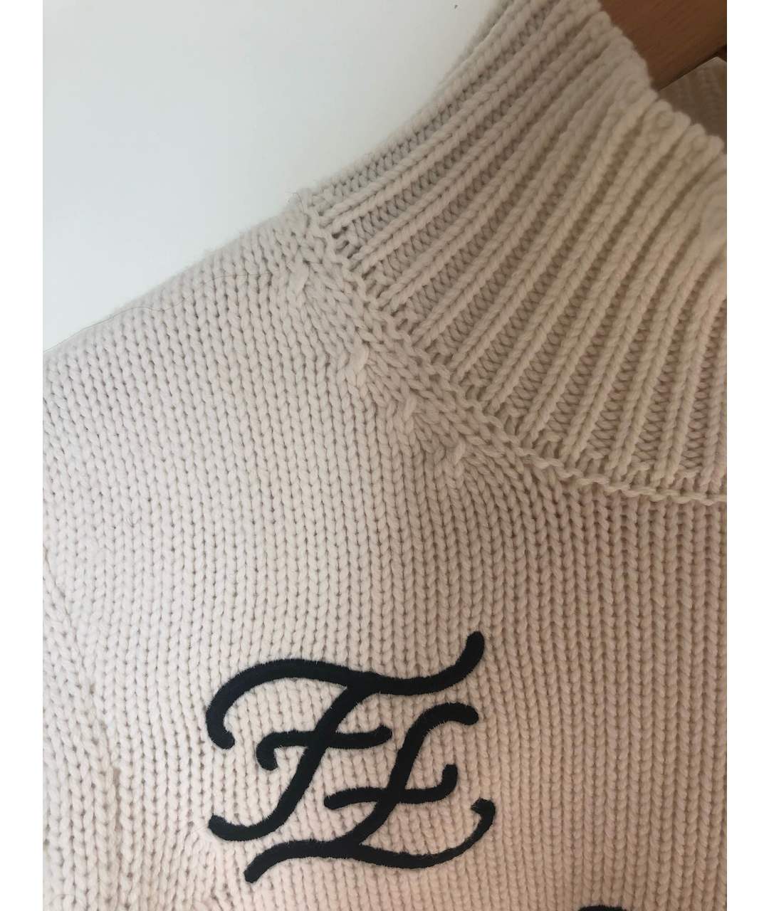 FENDI Белый шерстяной джемпер / свитер, фото 4