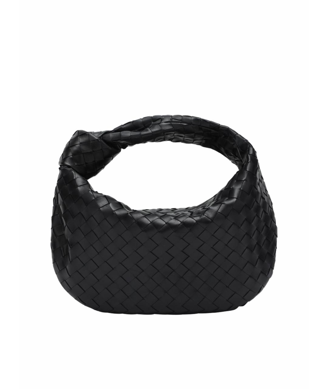 BOTTEGA VENETA Черная кожаная сумка через плечо, фото 1