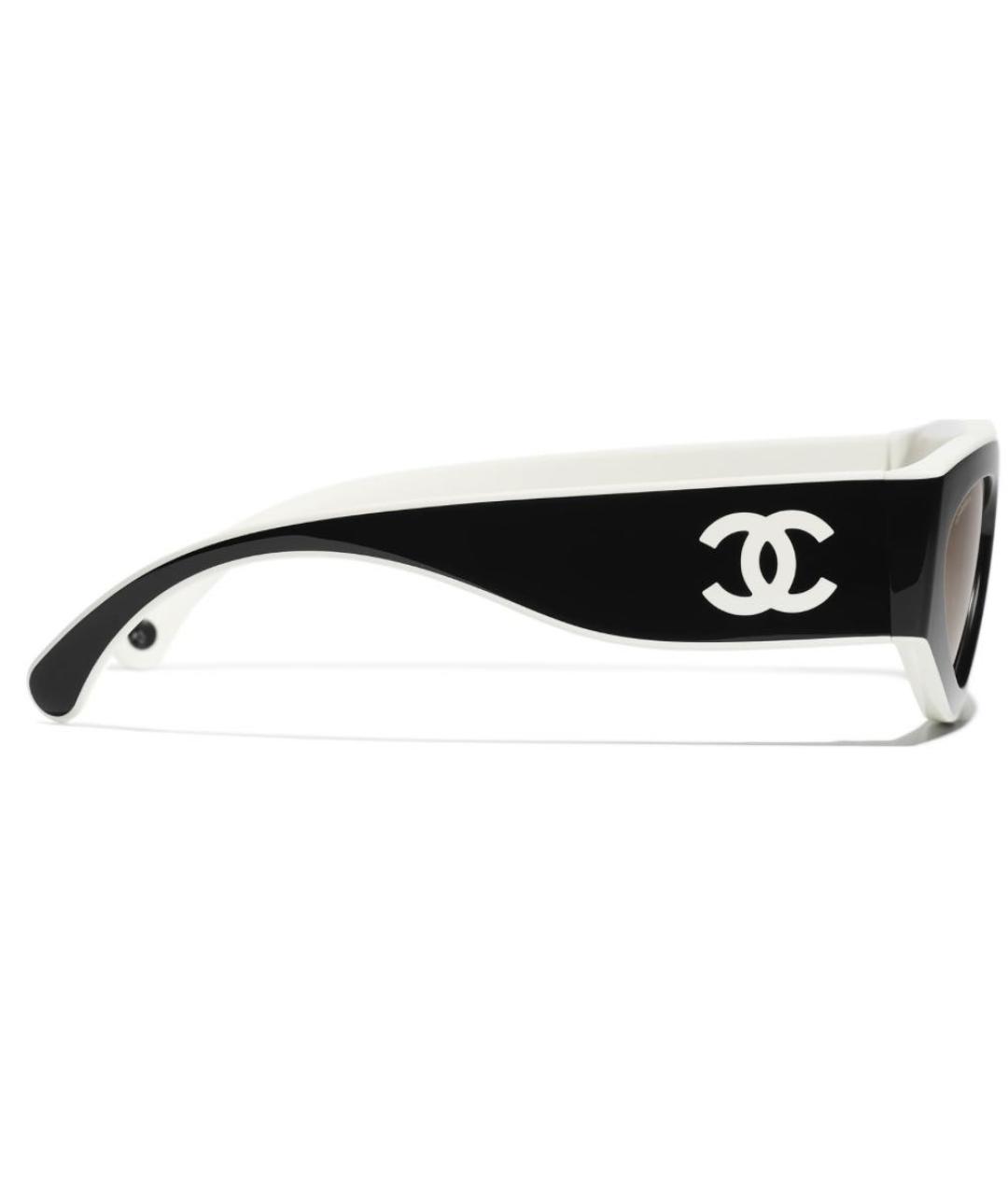 CHANEL Черные пластиковые солнцезащитные очки, фото 3