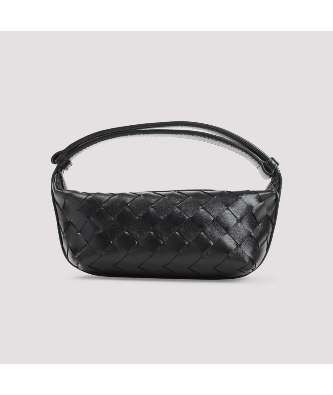 BOTTEGA VENETA Черная кожаная сумка с короткими ручками, фото 2