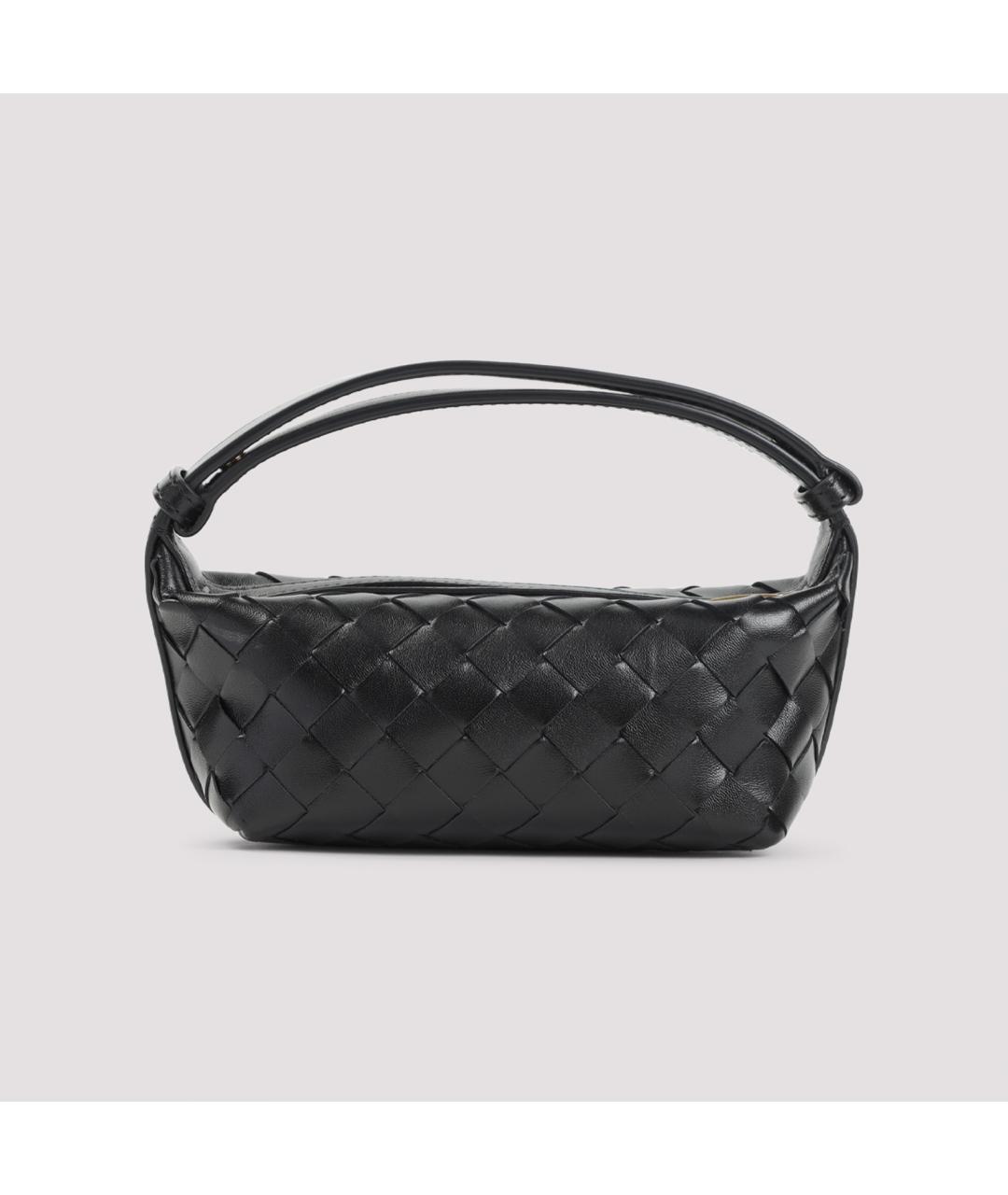 BOTTEGA VENETA Черная кожаная сумка с короткими ручками, фото 3