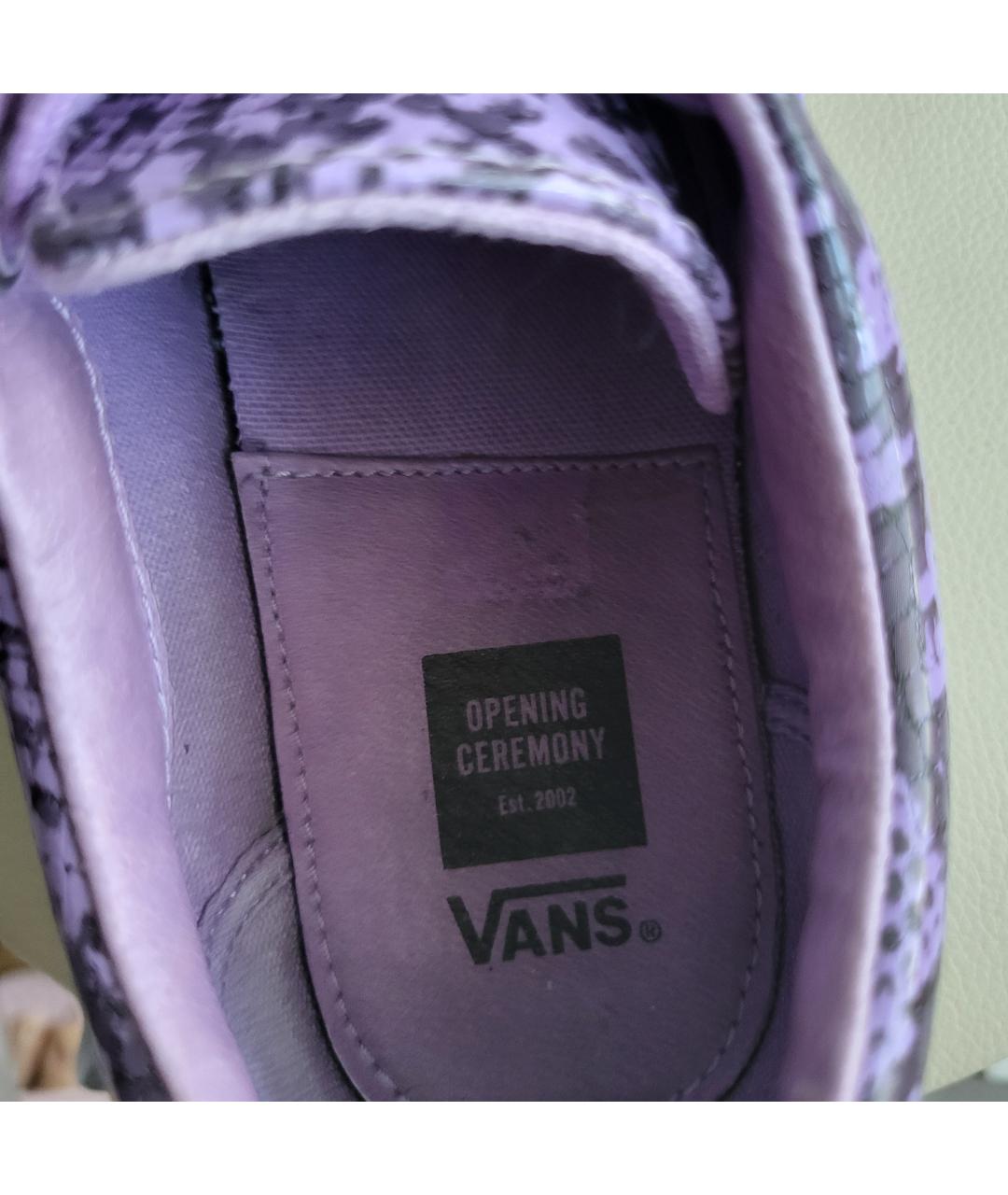 VANS Фиолетовые кеды из искусственной кожи, фото 6