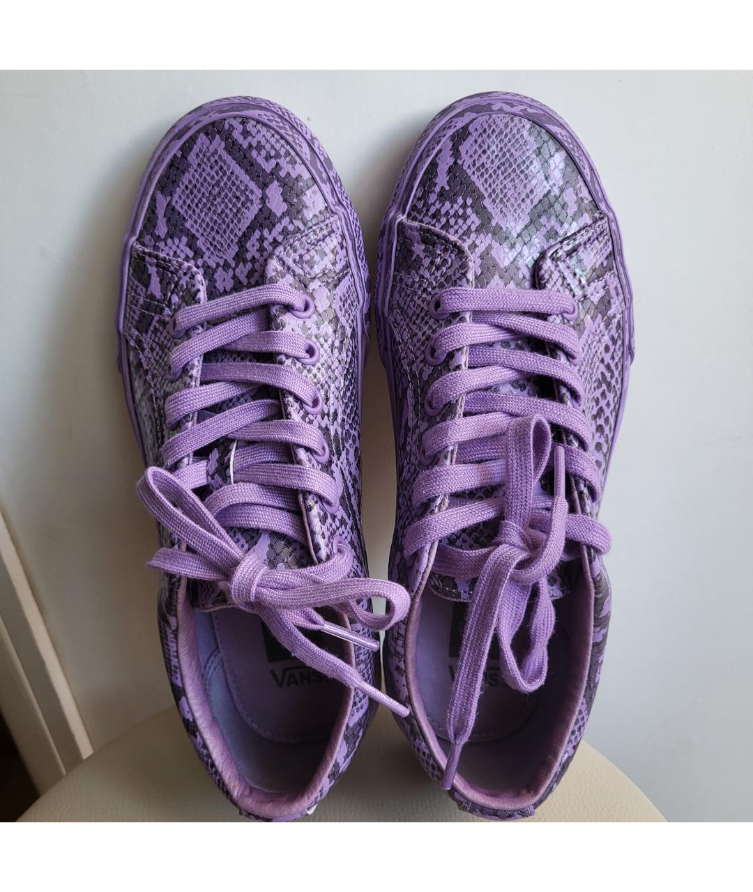 VANS Фиолетовые кеды из искусственной кожи, фото 3