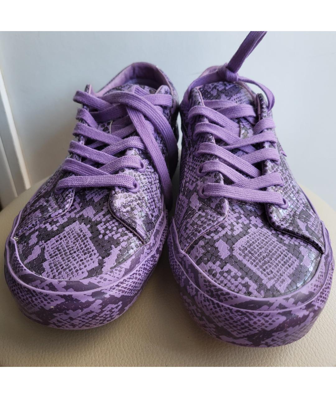 VANS Фиолетовые кеды из искусственной кожи, фото 2