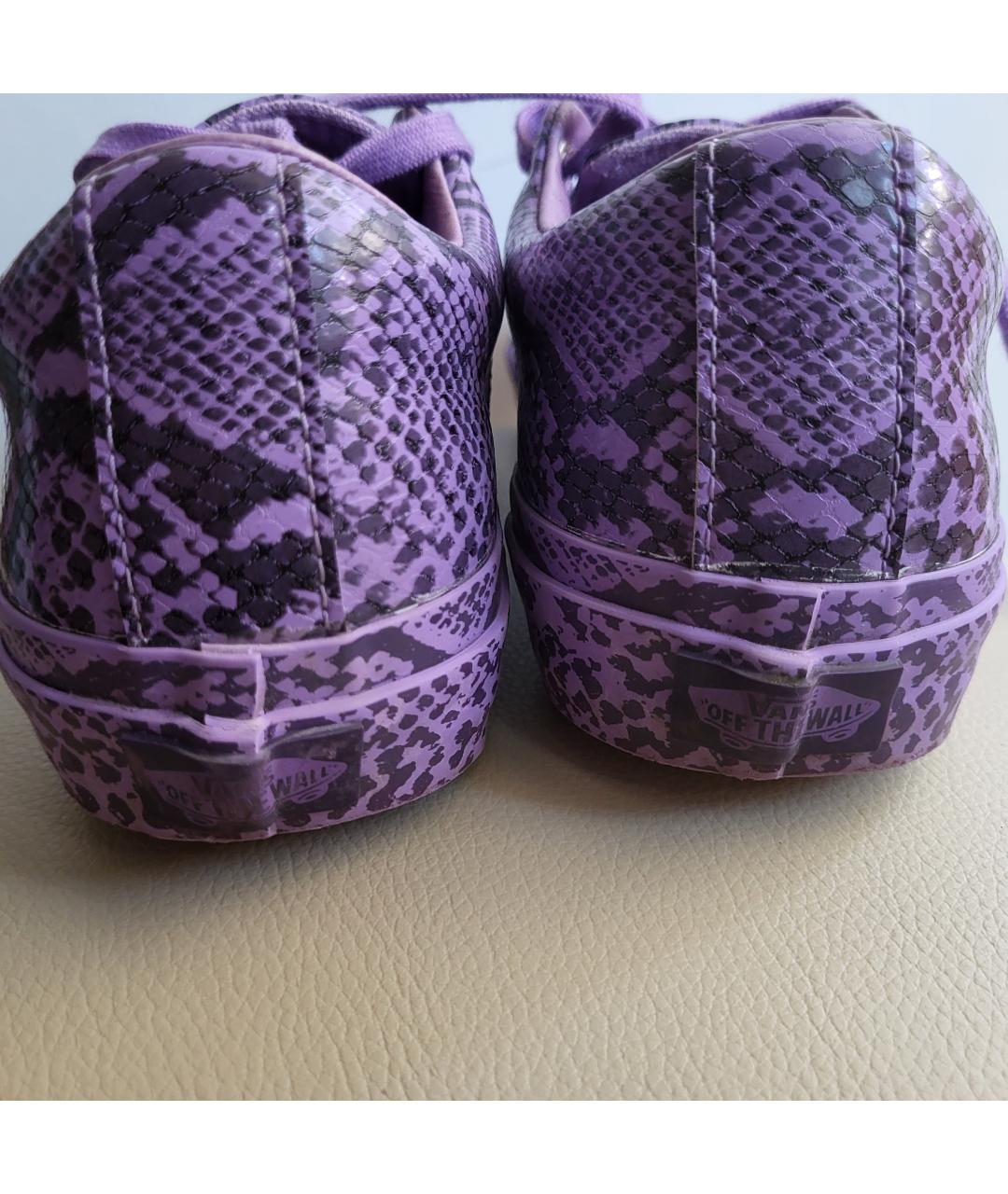 VANS Фиолетовые кеды из искусственной кожи, фото 4