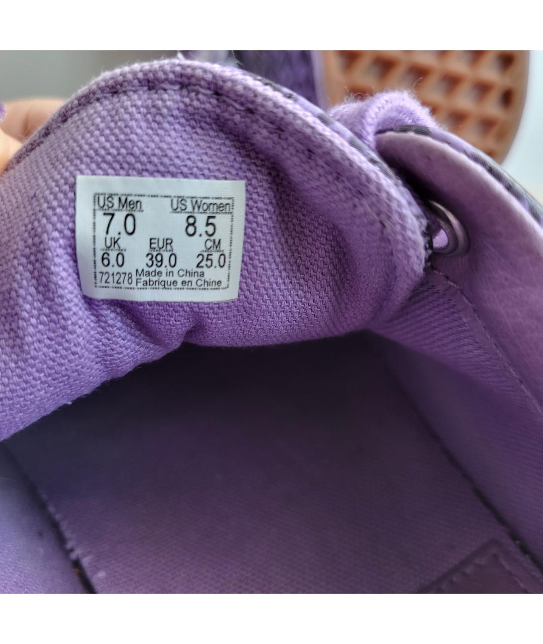 VANS Фиолетовые кеды из искусственной кожи, фото 7