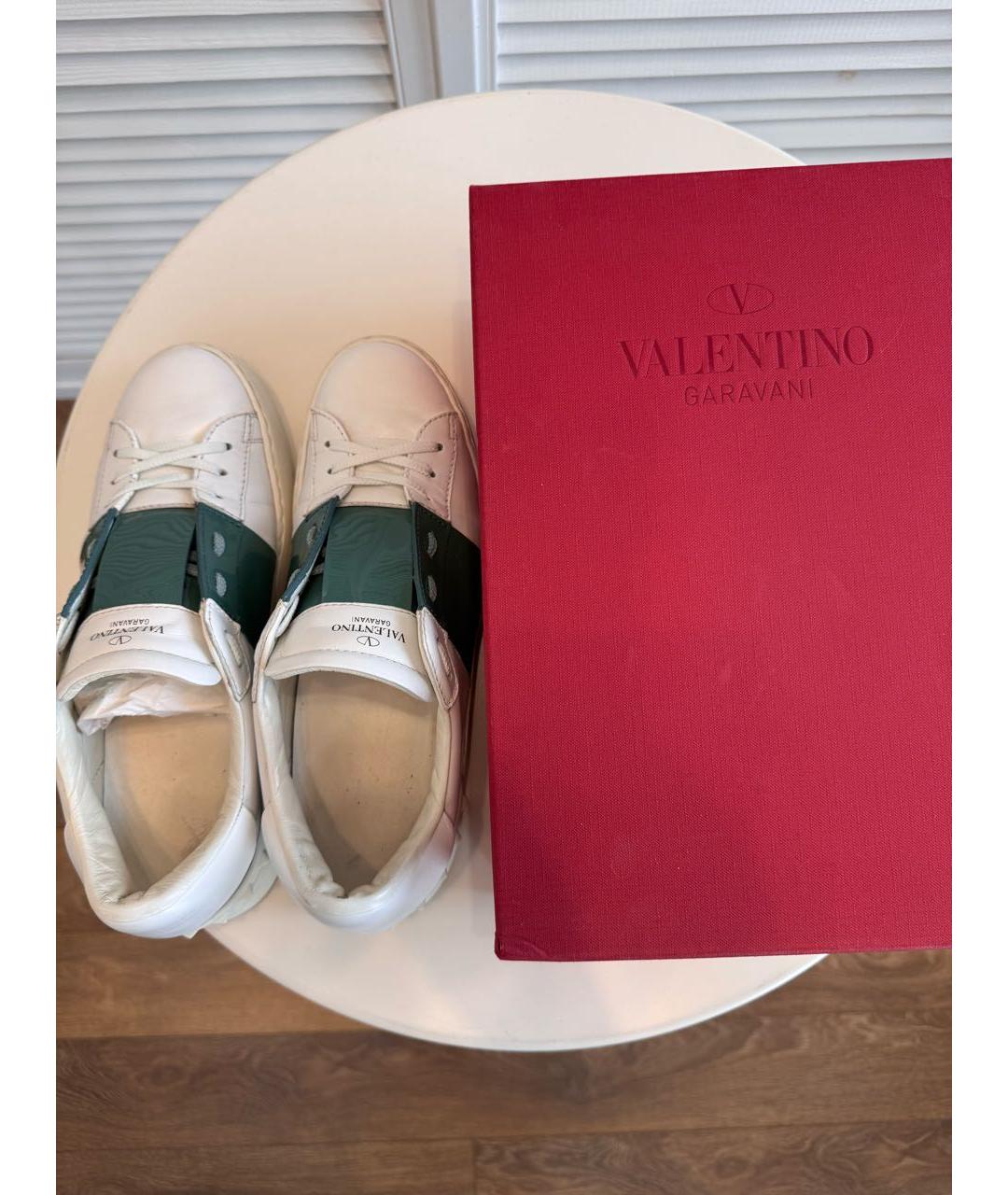 VALENTINO Белые кожаные кеды, фото 3