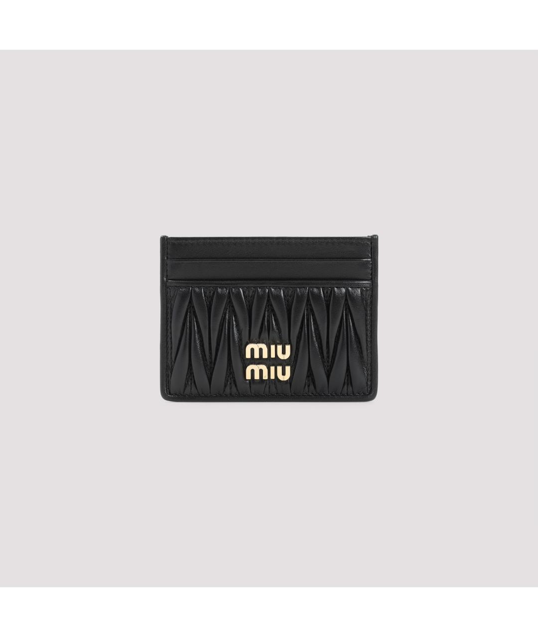 MIU MIU Черный кожаный кардхолдер, фото 2