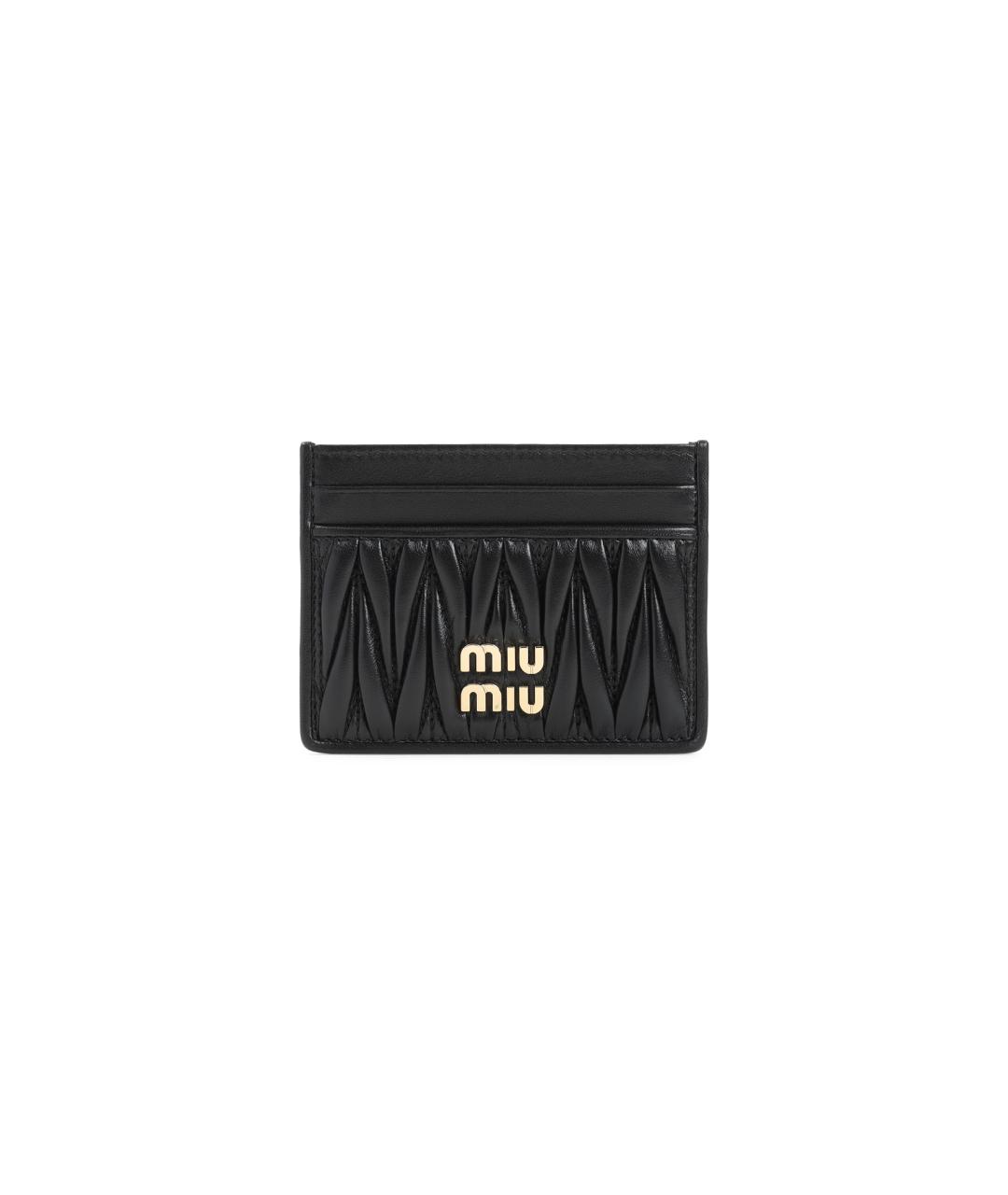 MIU MIU Черный кожаный кардхолдер, фото 1