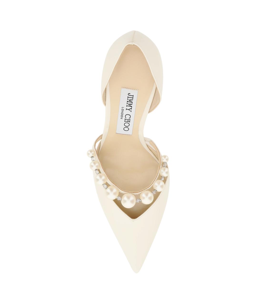 JIMMY CHOO Белые кожаные туфли, фото 2