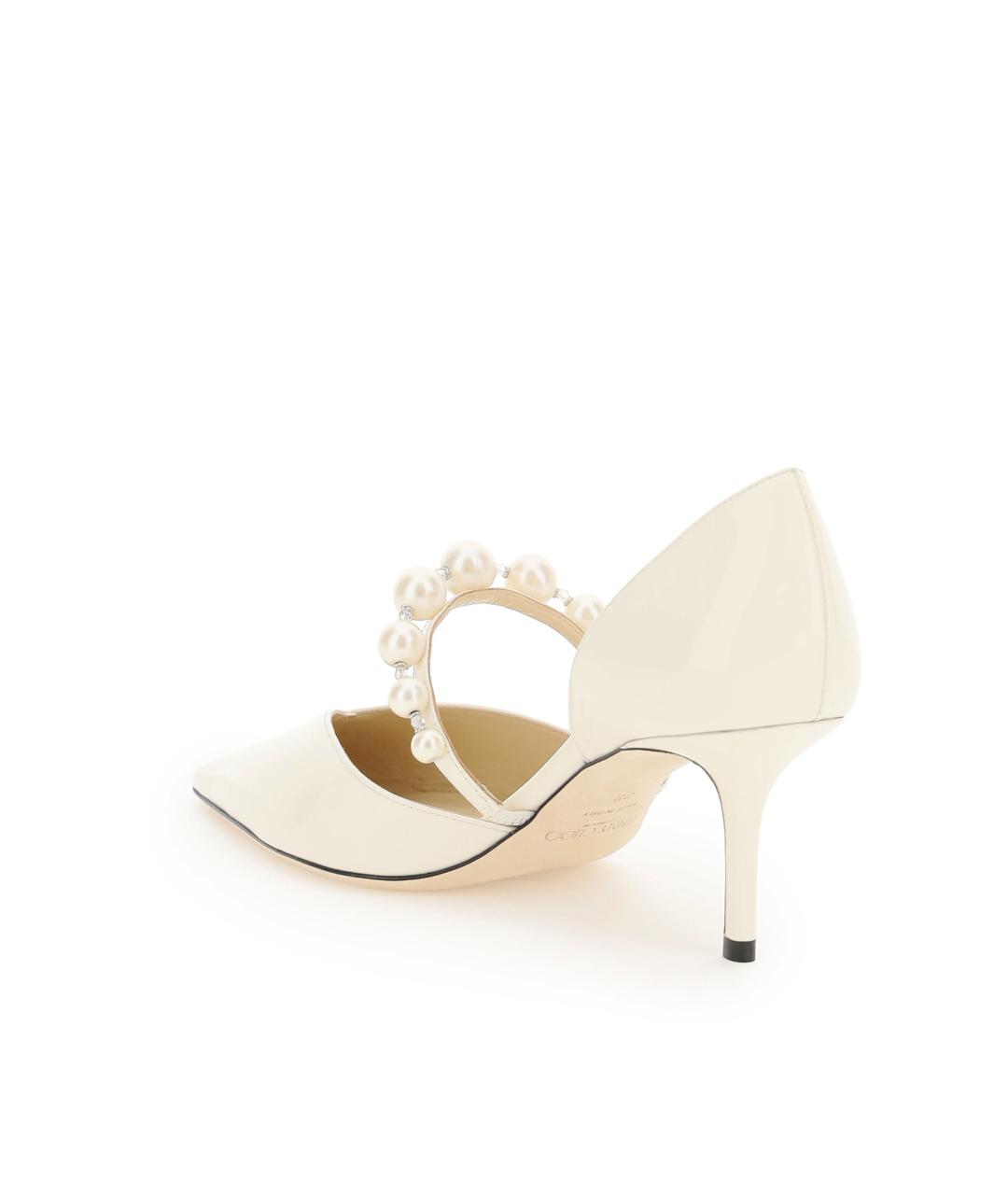 JIMMY CHOO Белые кожаные туфли, фото 3