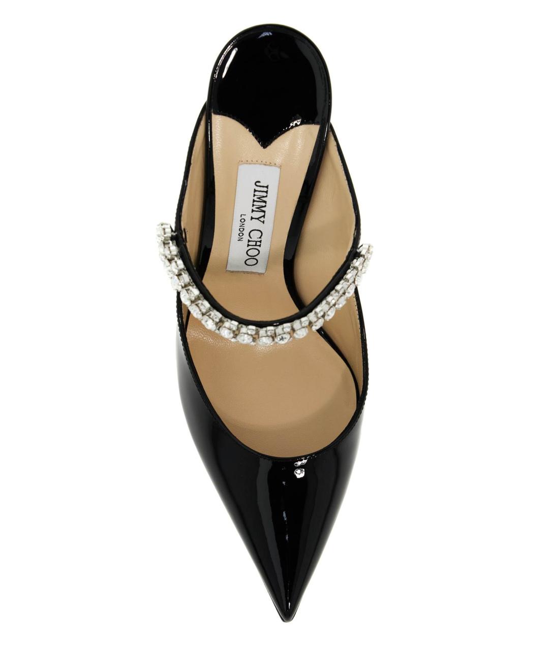 JIMMY CHOO Черные мюли из лакированной кожи, фото 2