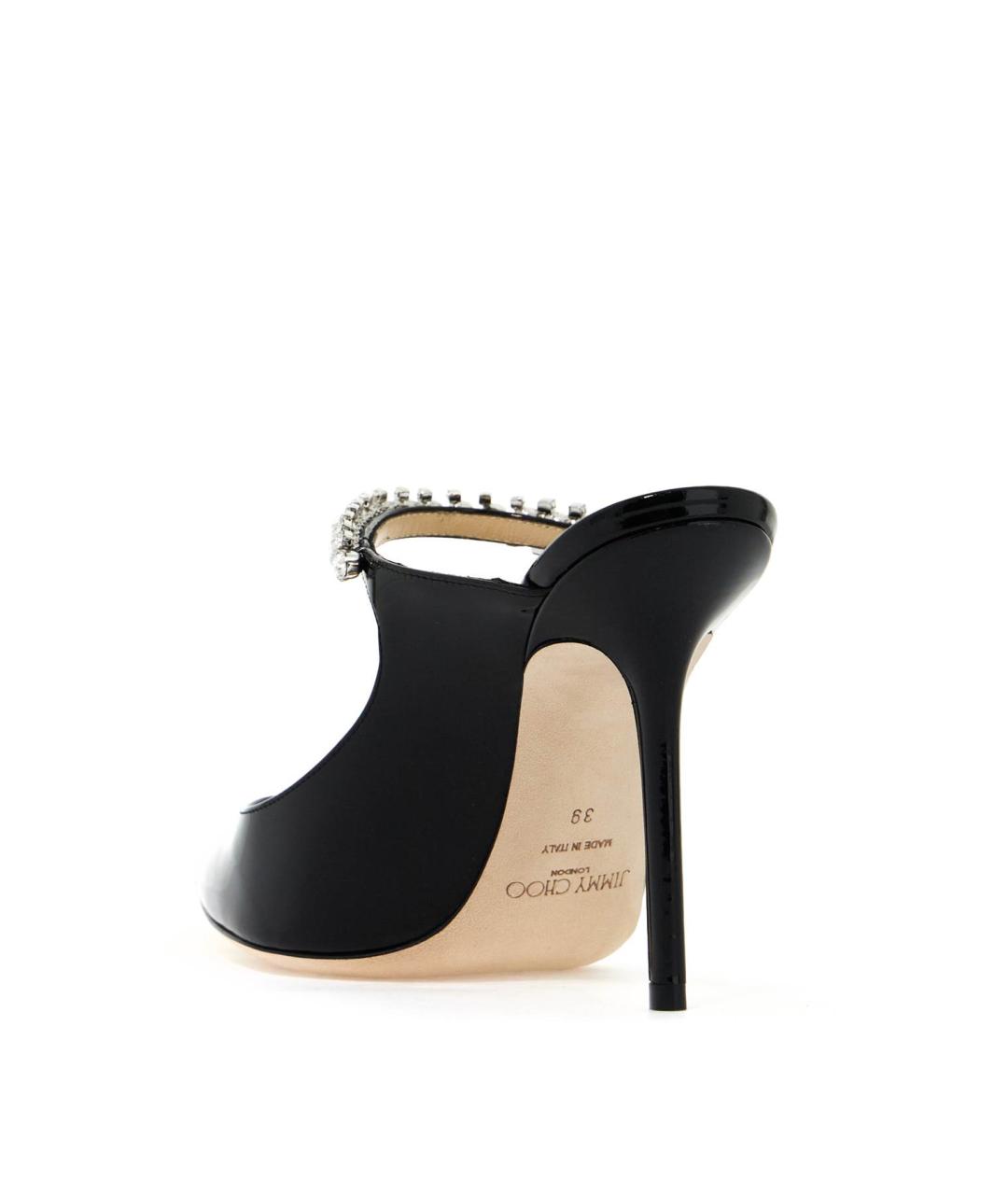 JIMMY CHOO Черные мюли из лакированной кожи, фото 3