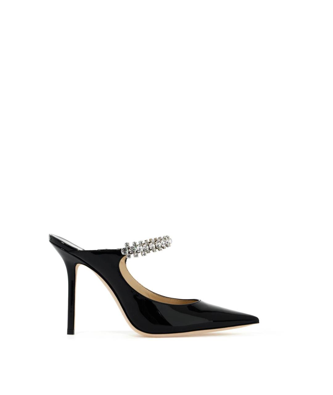 JIMMY CHOO Черные мюли из лакированной кожи, фото 1
