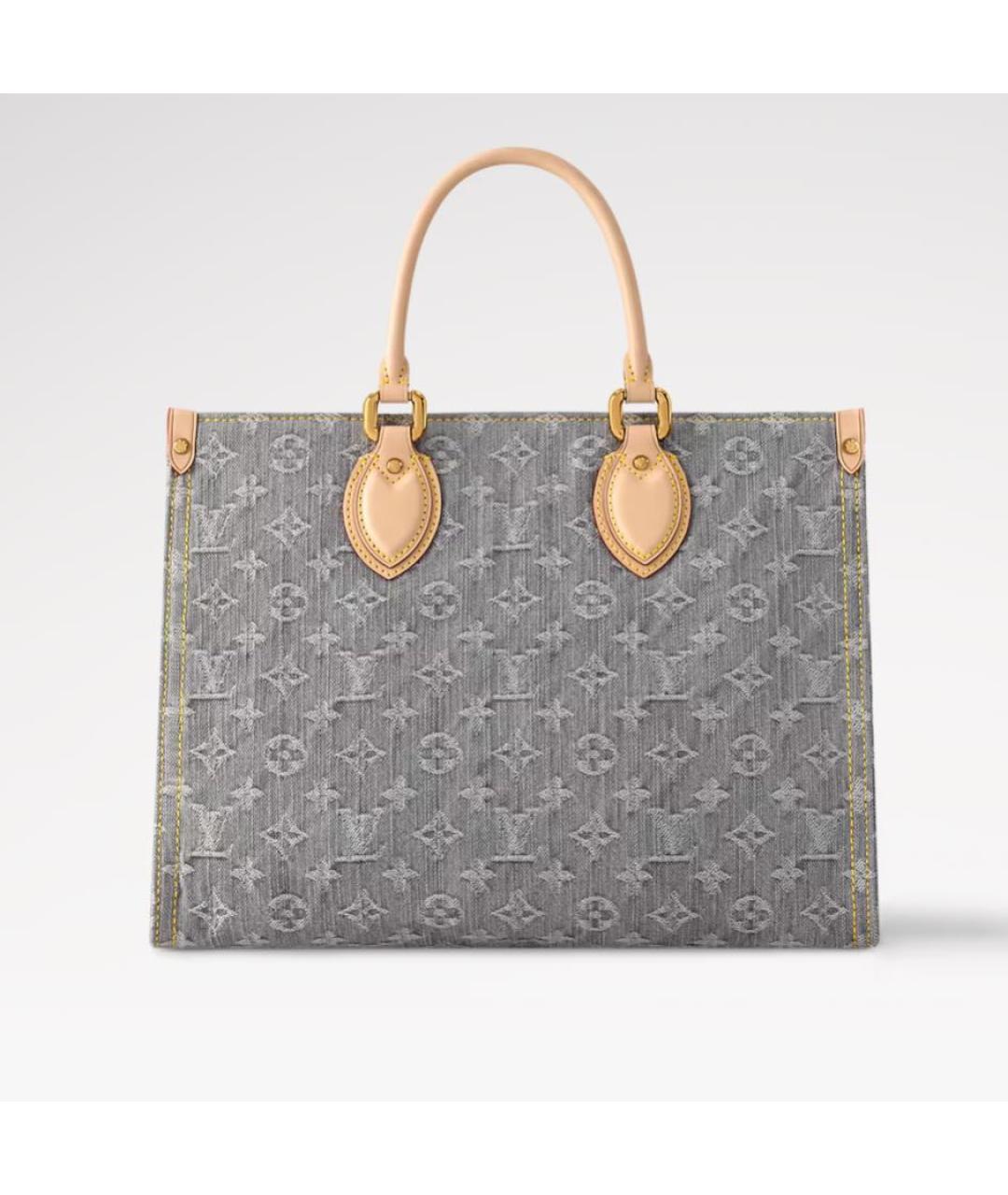 LOUIS VUITTON Серая деним сумка тоут, фото 8