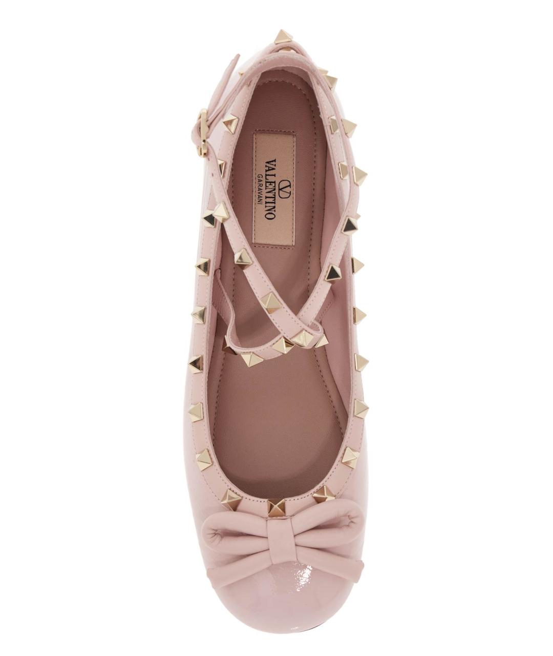 VALENTINO Розовые кожаные балетки, фото 3