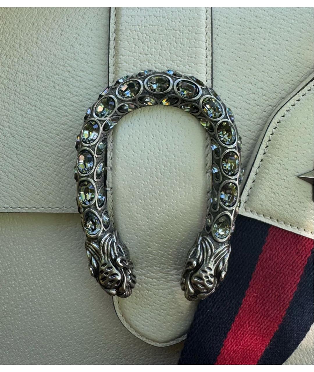 GUCCI Белая кожаная сумка с короткими ручками, фото 2
