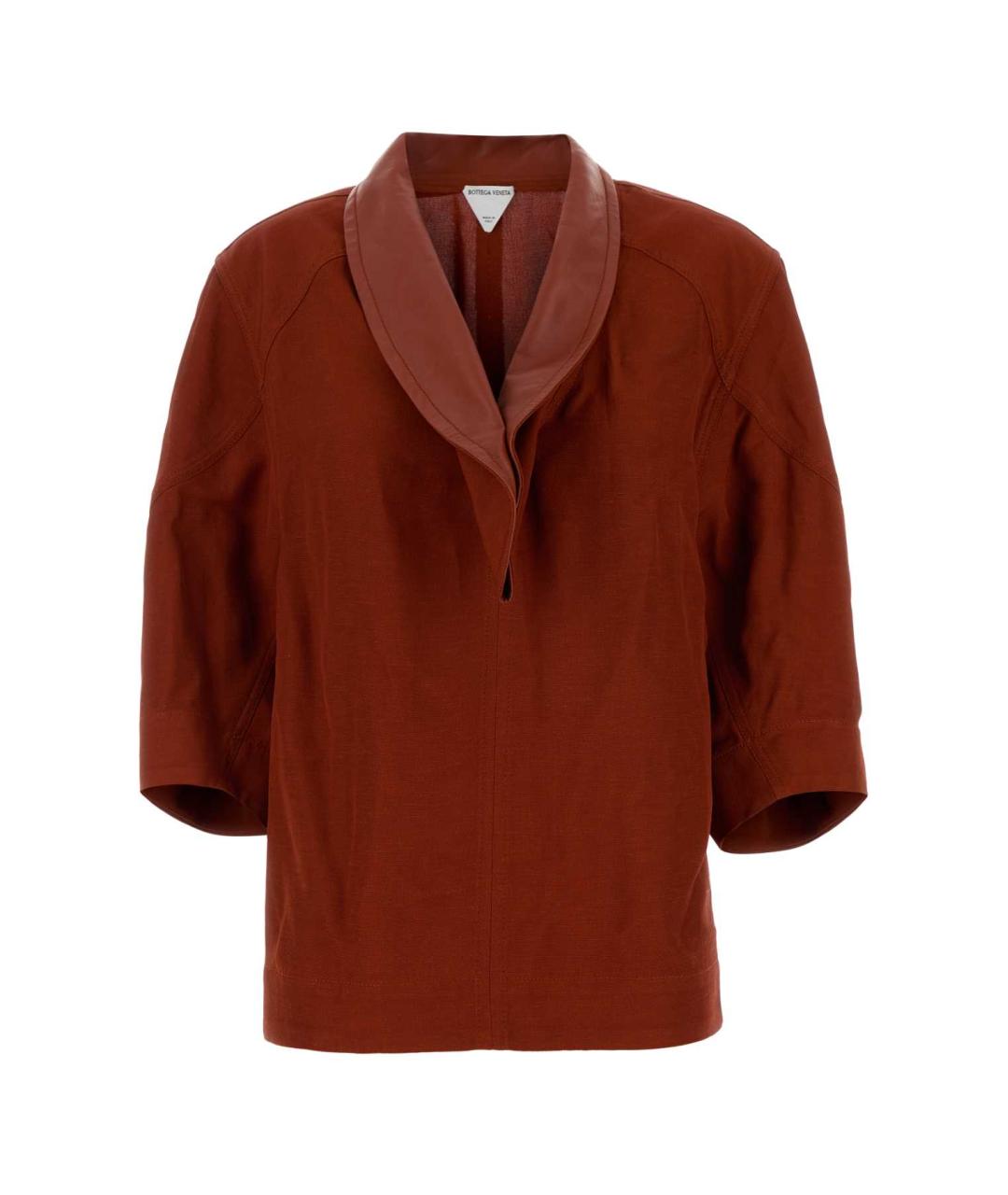 BOTTEGA VENETA Красная вискозная рубашка, фото 1