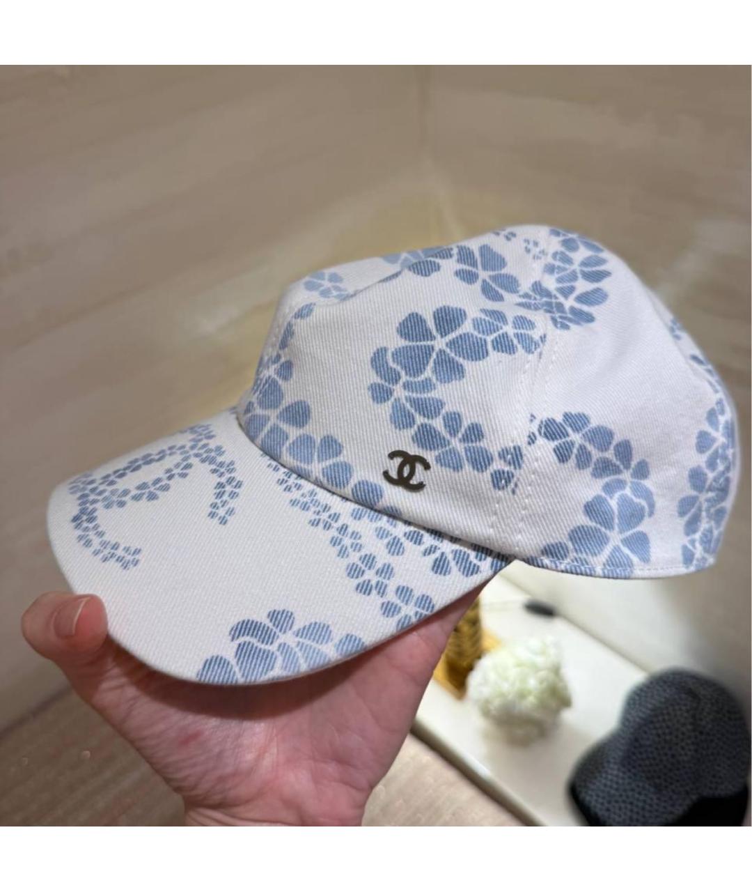 CHANEL Белая хлопковая кепка, фото 4