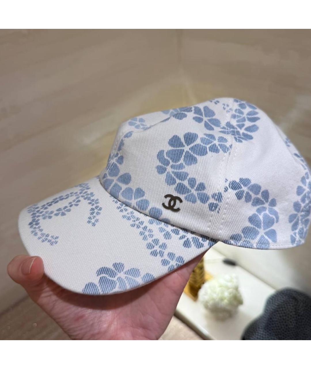 CHANEL Белая хлопковая кепка, фото 3