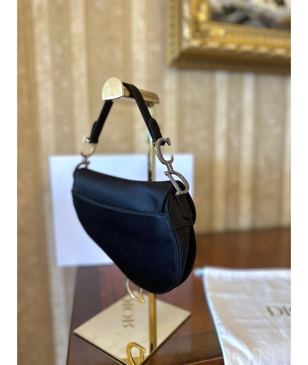 CHRISTIAN DIOR Черная тканевая сумка с короткими ручками, фото 6