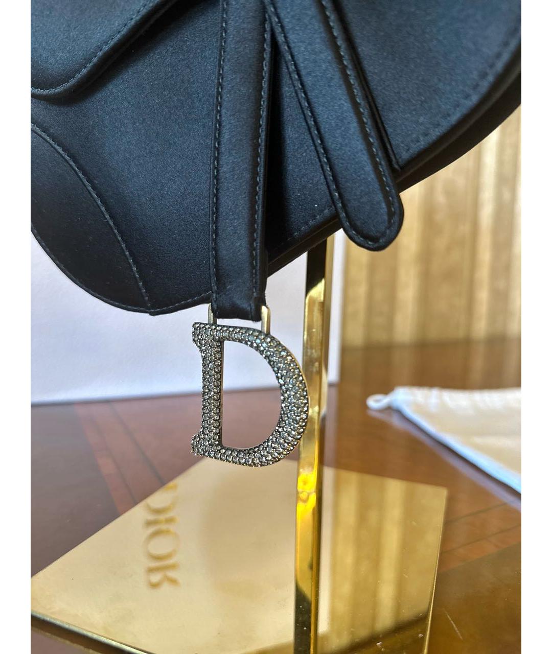 CHRISTIAN DIOR Черная тканевая сумка с короткими ручками, фото 8