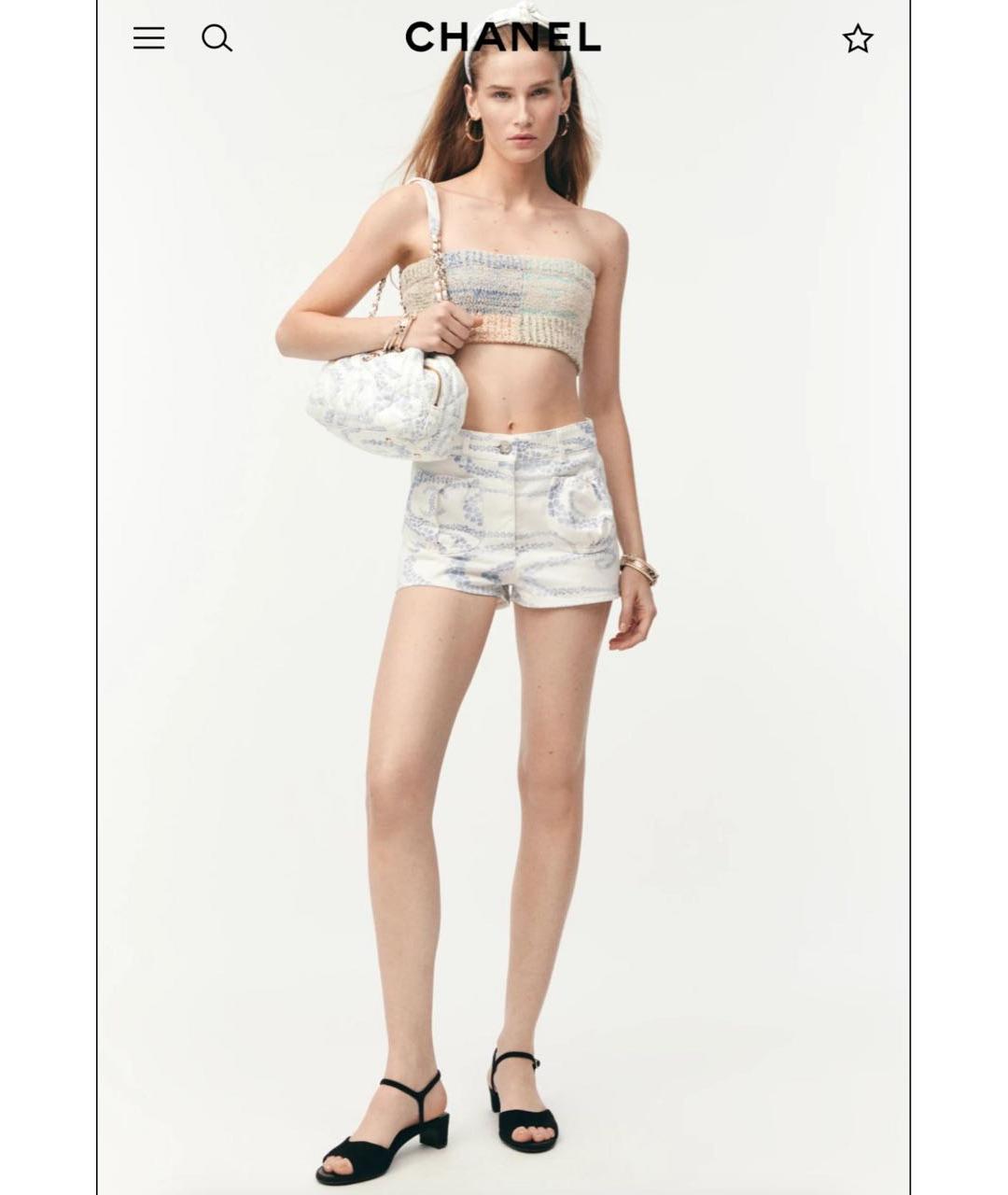 CHANEL Белые шорты, фото 3