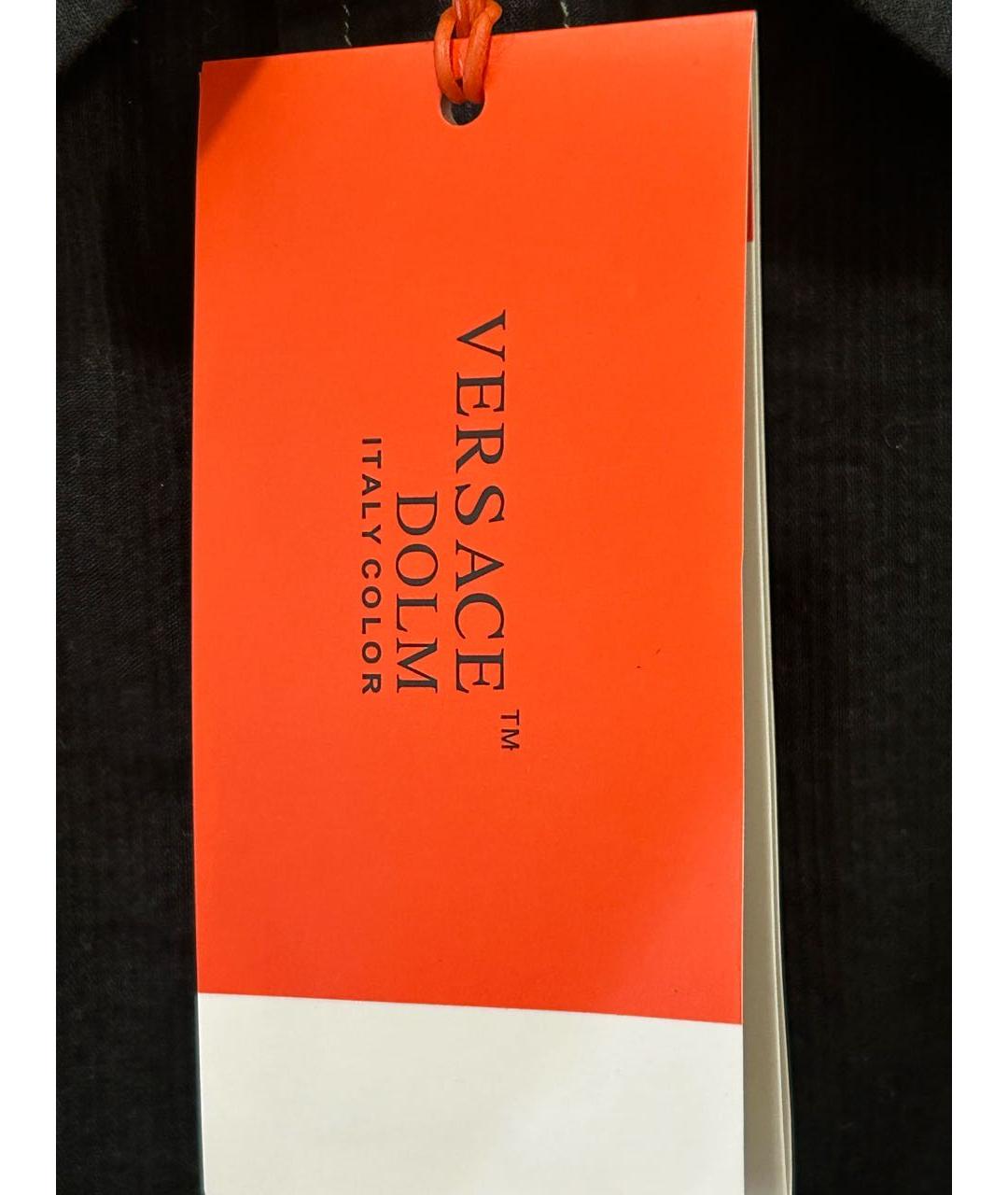 VERSACE Черная хлопковая кэжуал рубашка, фото 5