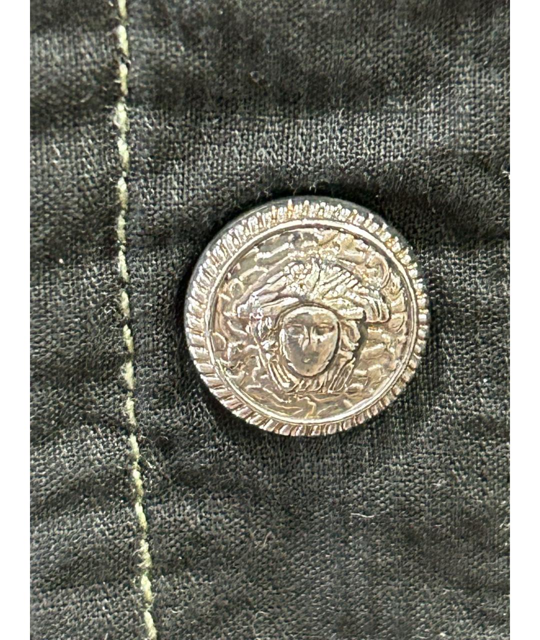 VERSACE Черная хлопковая кэжуал рубашка, фото 6