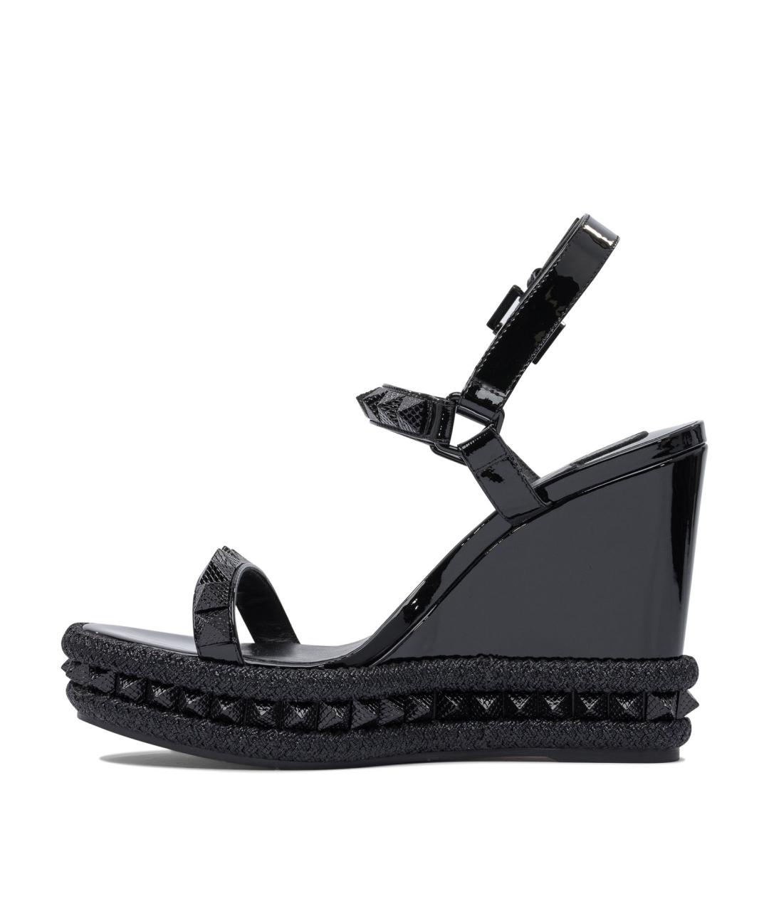 CHRISTIAN LOUBOUTIN Черные кожаные туфли, фото 2