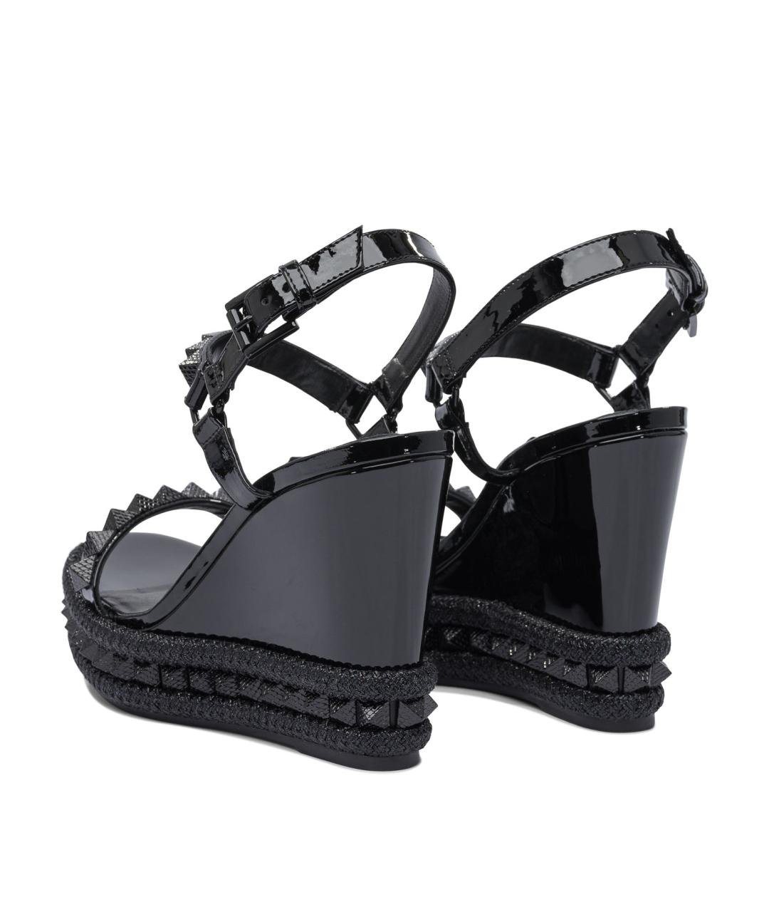 CHRISTIAN LOUBOUTIN Черные кожаные туфли, фото 3