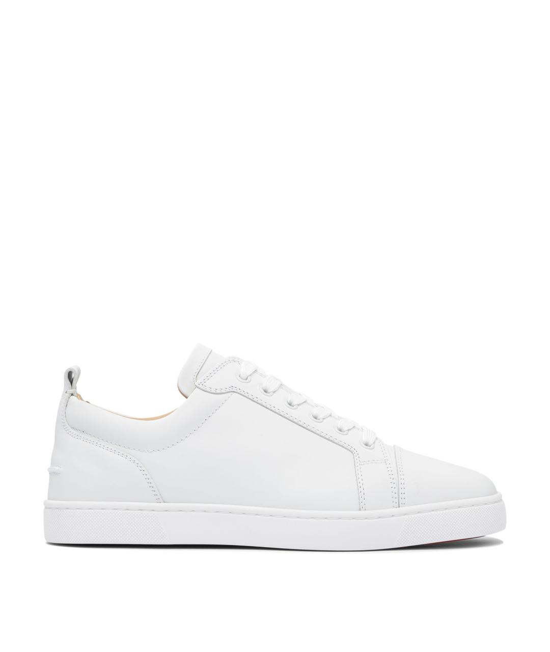 CHRISTIAN LOUBOUTIN Белые кожаные низкие кроссовки / кеды, фото 1