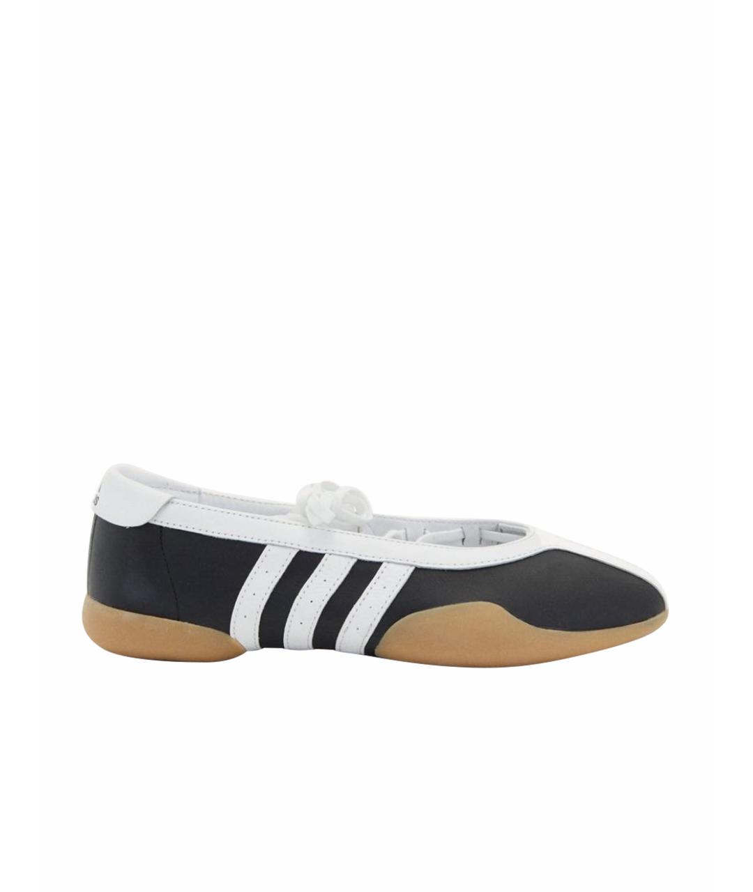 ADIDAS Черные кожаные кеды, фото 1