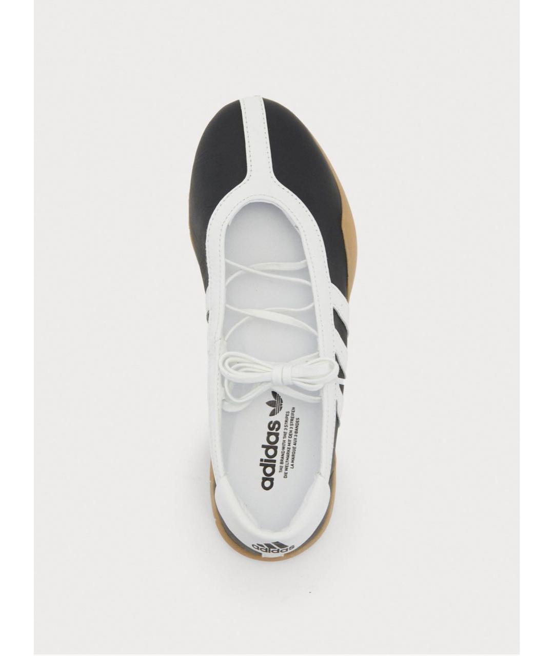 ADIDAS Черные кожаные кеды, фото 4