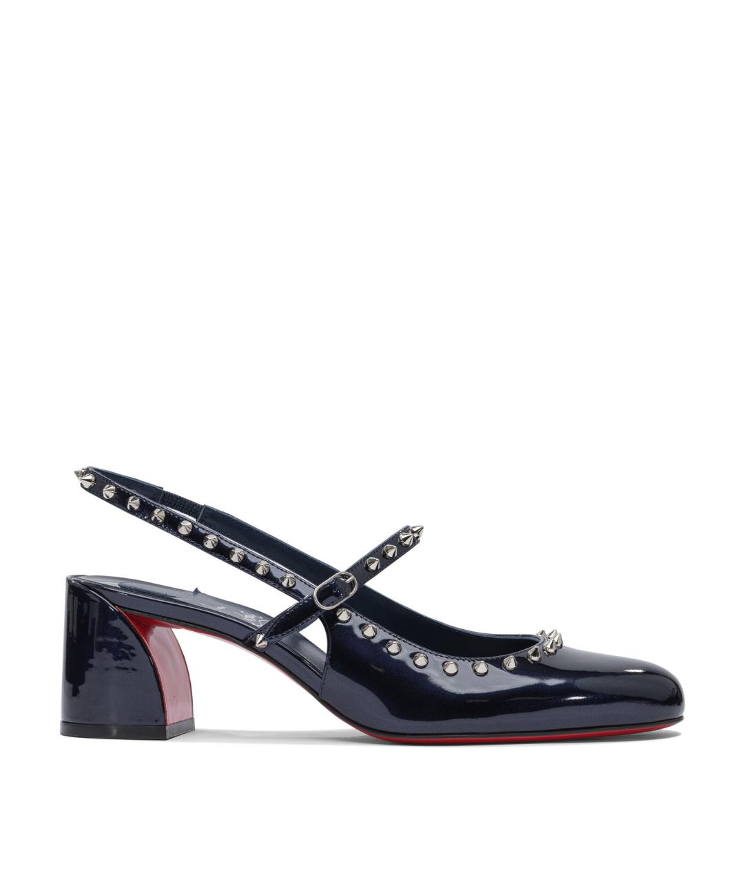 CHRISTIAN LOUBOUTIN Синие кожаные туфли, фото 1