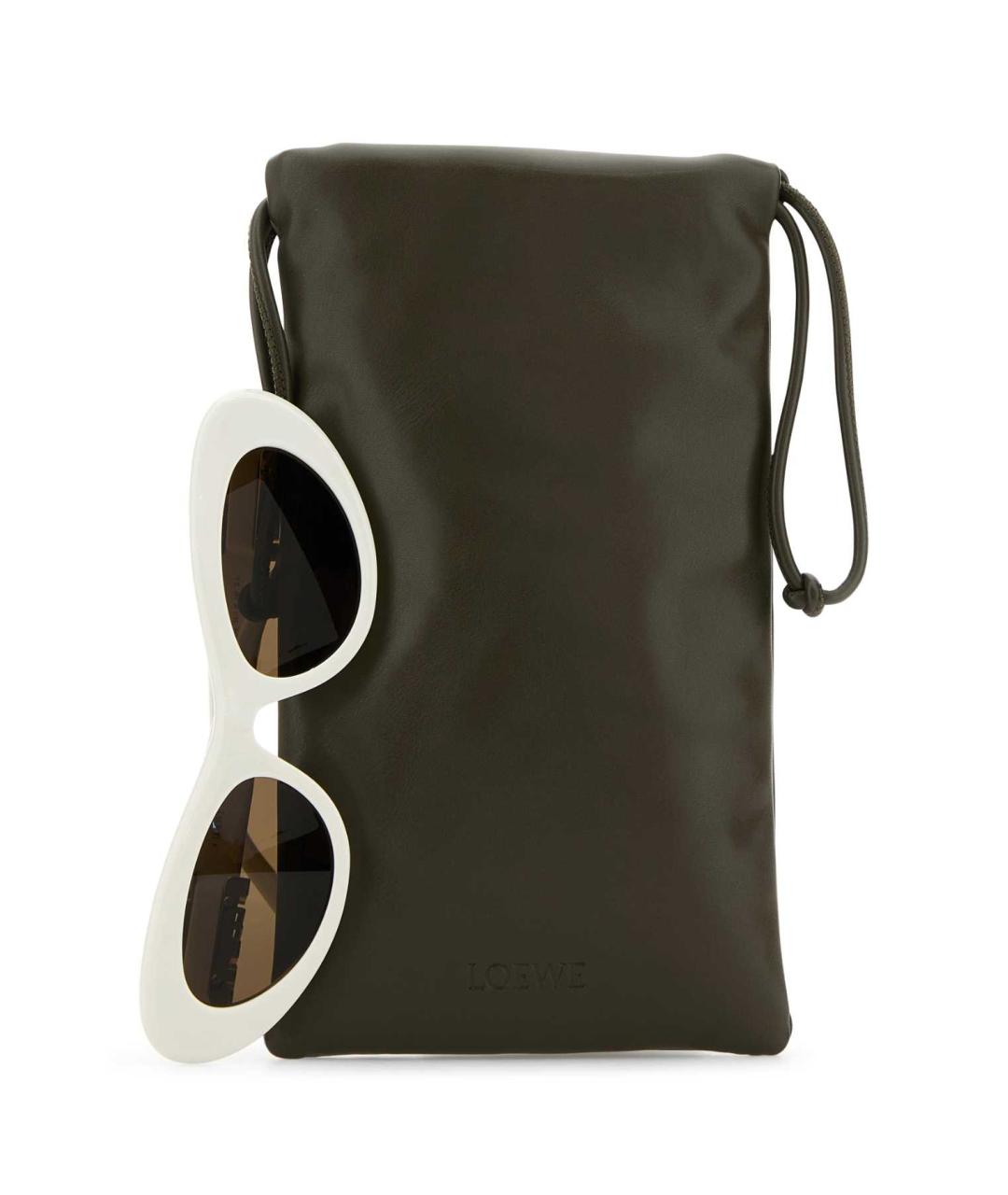 LOEWE Белые пластиковые солнцезащитные очки, фото 3