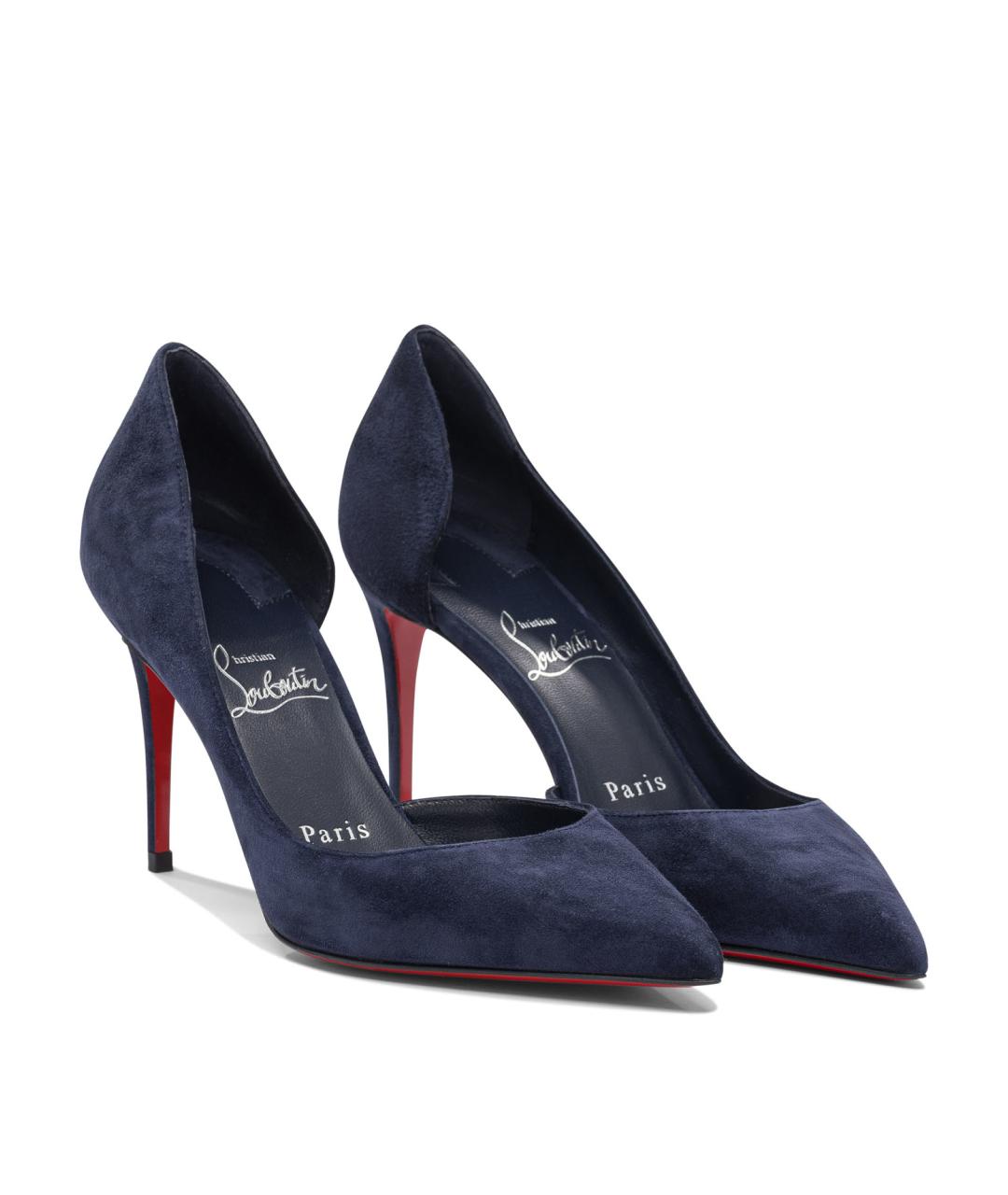 CHRISTIAN LOUBOUTIN Синие кожаные туфли, фото 2