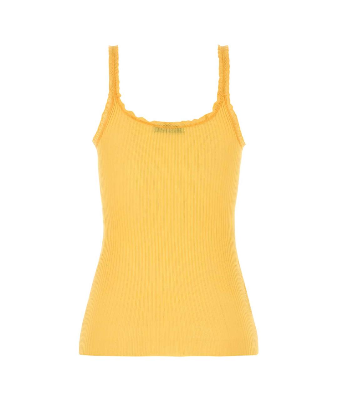 PRADA Желтая хлопковая майка, фото 2