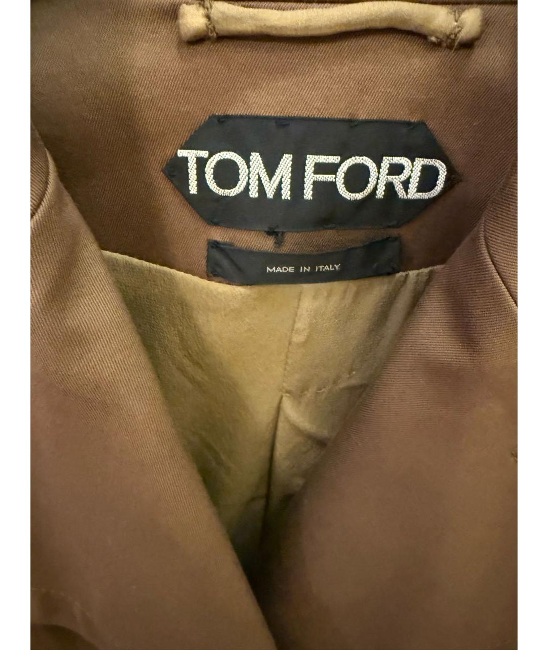 TOM FORD Коричневый хлопковый костюм с юбками, фото 2