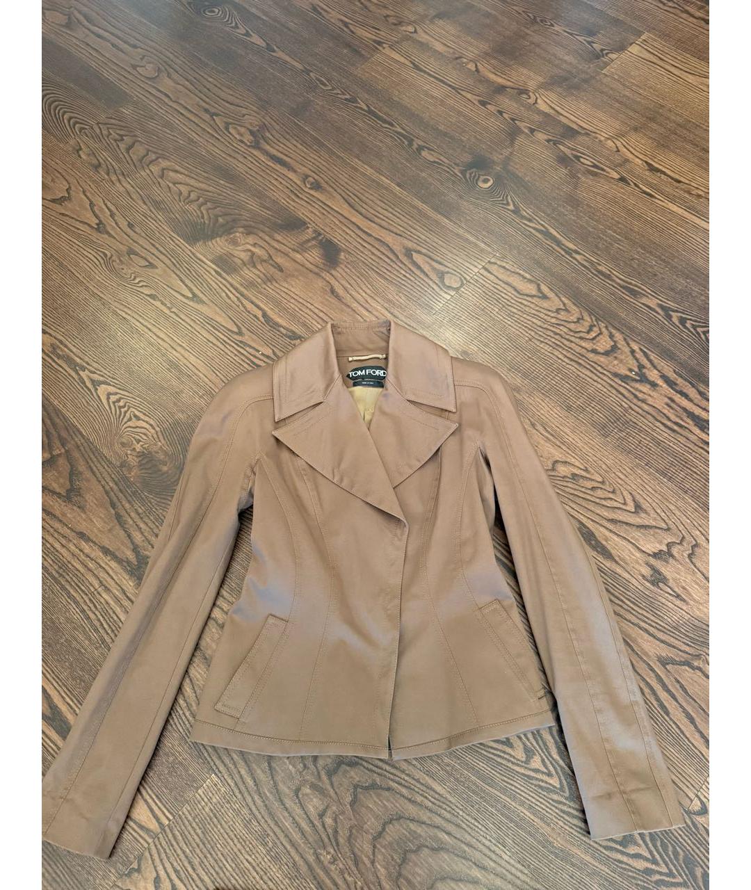 TOM FORD Коричневый хлопковый костюм с юбками, фото 3