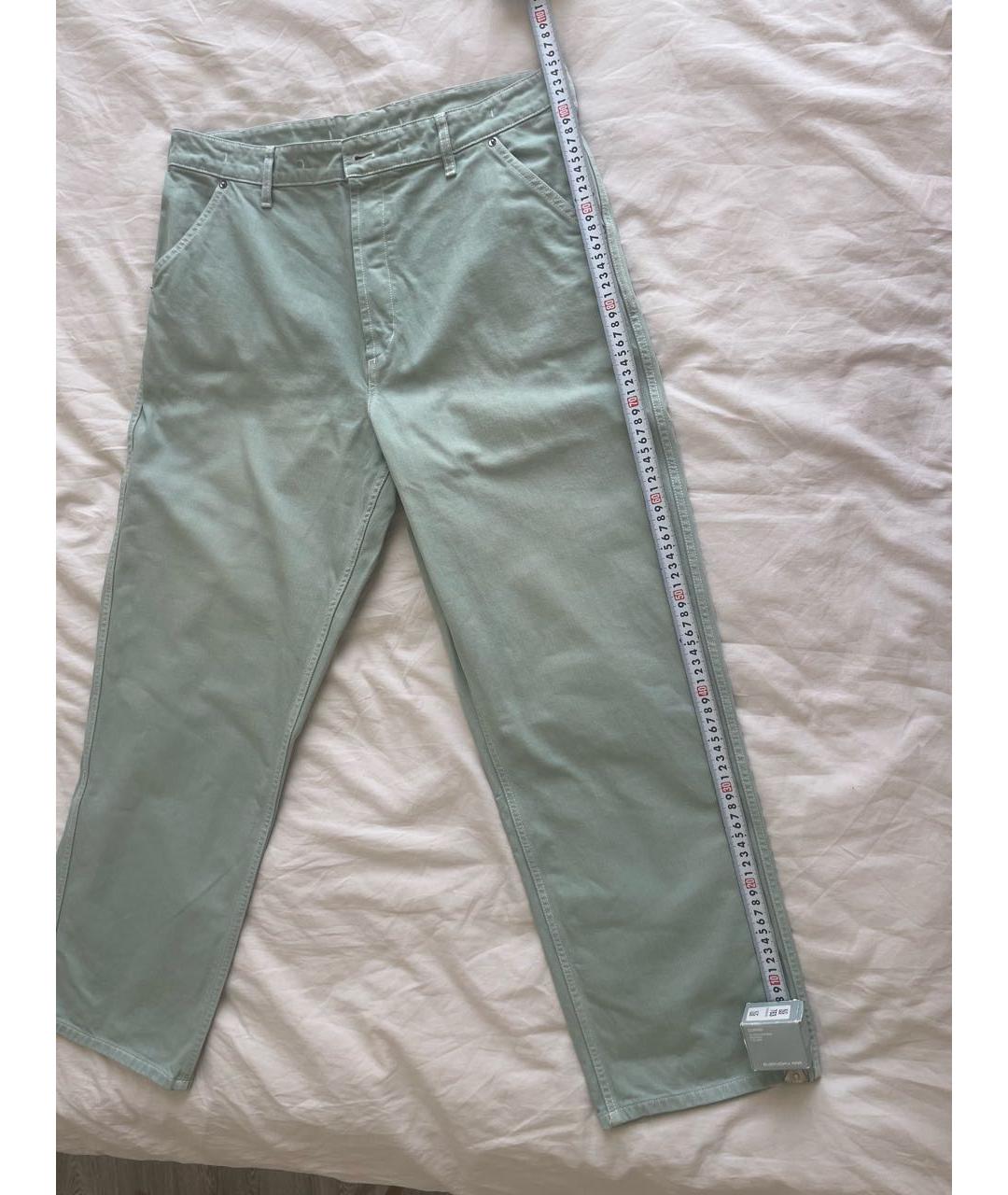 JACQUEMUS Зеленые хлопковые прямые джинсы, фото 8