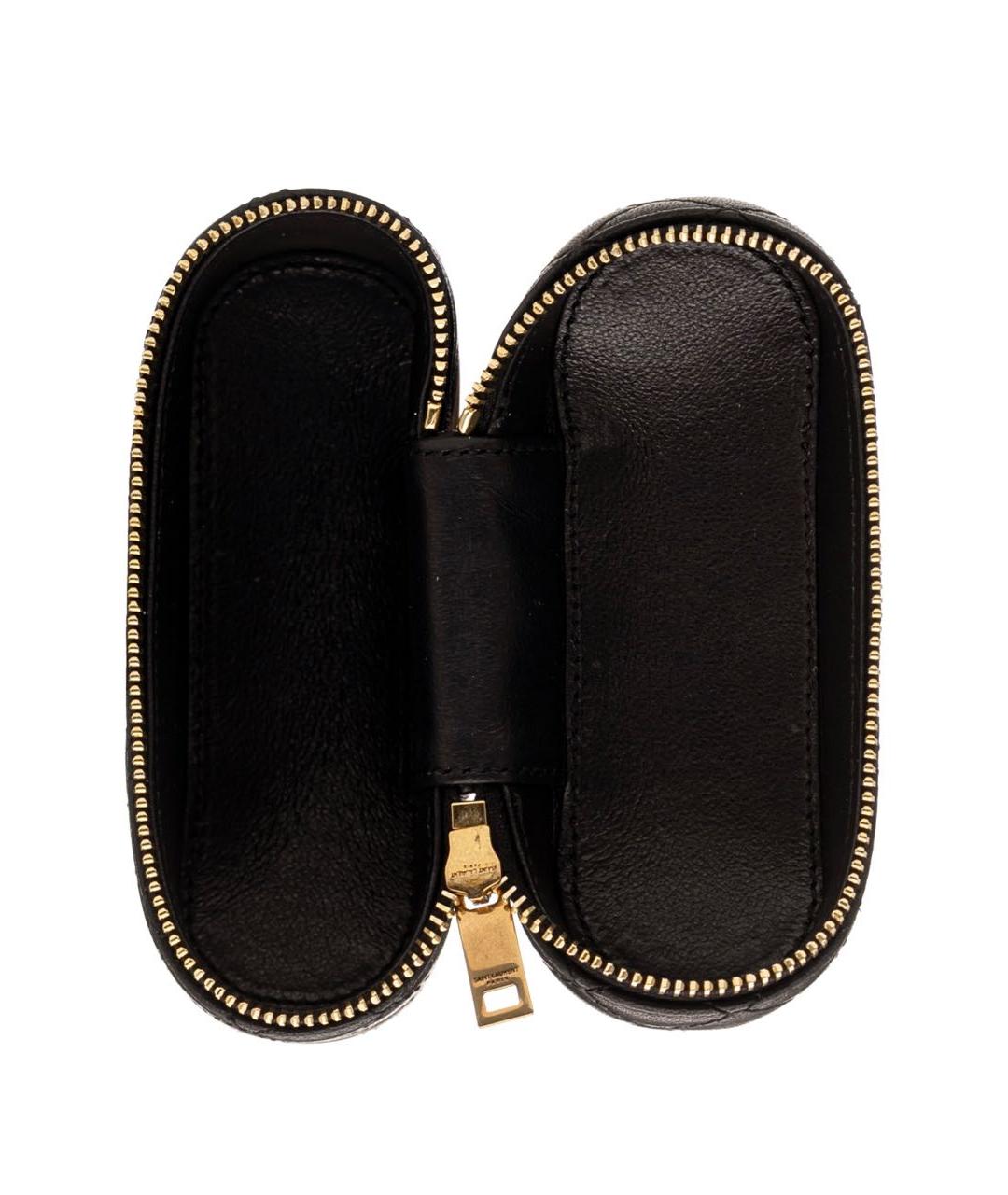 SAINT LAURENT Черная кожаная сумка через плечо, фото 4
